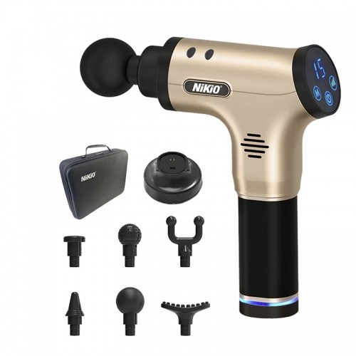 Súng massage cầm tay Nikio NK-171 vàng - Hỗ trợ trị đau mỏi cơ hiệu quả