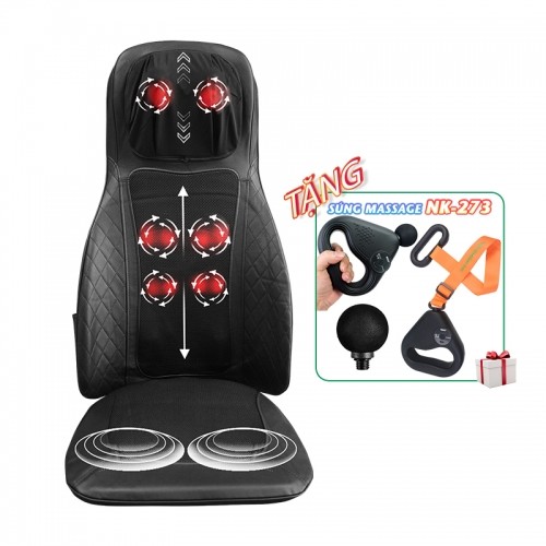 Ghế massage Nikio NK-180 - Màu đỏ, nâu - Dùng được trên ô tô