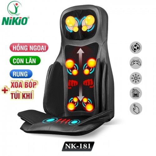 Ghế massage toàn thân cao cấp Nhật Bản Nikio NK-181 - Xoa đấm bóp, áp suất khí, nhiệt hồng ngoại
