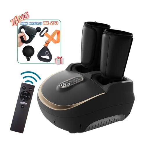 Máy nén ép khí trị liệu đau mỏi chân 2in1 Nikio NK-187, hỗ trợ giảm đau nhức lòng bàn chân và bắp chân