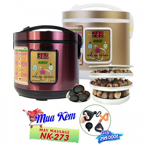 Nồi làm tỏi đen Nikio NK-688 - Đỏ tím, làm 1.5kg tỏi, tỏi đen ngon ngọt dẻo