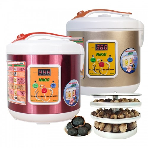 Máy làm tỏi đen Nikio NK-696 bạc kẻ vuông - 6L Nhật Bản