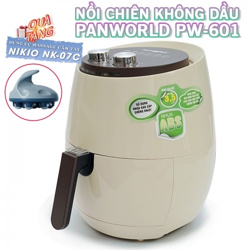 Nồi chiên không dầu Panworld PW-601 - 3,5L, chiên nướng an toàn không dầu mỡ