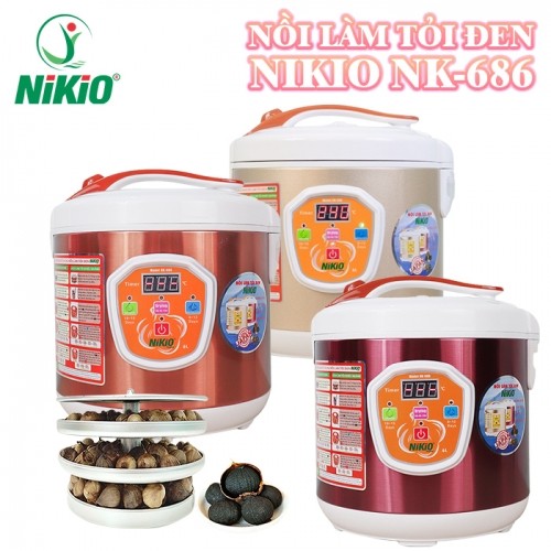 Nồi làm tỏi đen tùy chỉnh Nikio NK-686 - 6L, làm được 2kg tỏi