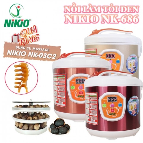 Nồi làm tỏi đen tùy chỉnh Nikio NK-686 - 6L, làm được 2kg tỏi