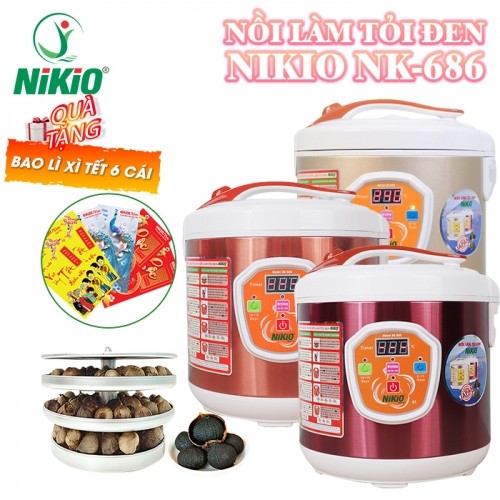 Nồi làm tỏi đen tùy chỉnh Nikio NK-686 - 6L, làm được 2kg tỏi