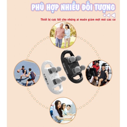 Súng massage cầm tay 4 đầu phù hợp nhiều đối tượng Nikio NK-272