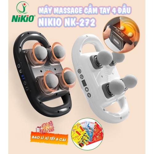 Máy đấm lưng 4 đầu Nikio NK-272 - 6 chế độ, 20 cấp độ mát xa