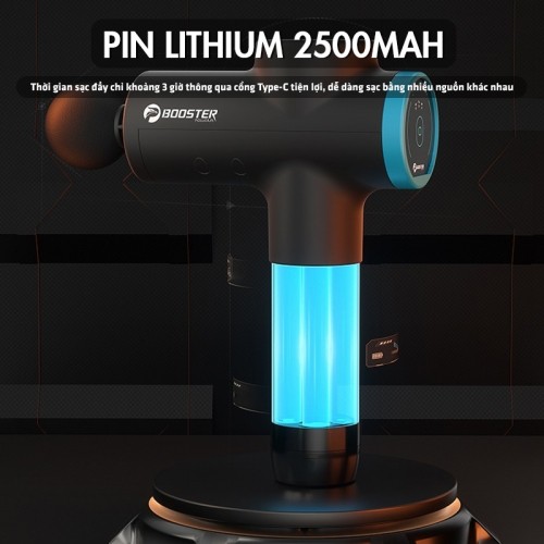 Súng massage cầm tay Booster M2-B pin sạc 2500mAh