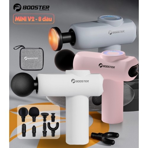 Súng massage cầm tay Booster mini V2 - 8 đầu, 4 tốc độ