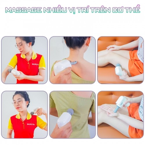Súng massage cầm tay massage nhiều vị trí trên cơ thể Nikio NK-173