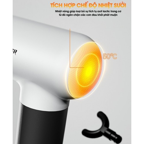 Súng massage cầm tay nhiệt sưởi ấm cơ Booster Mini V3
