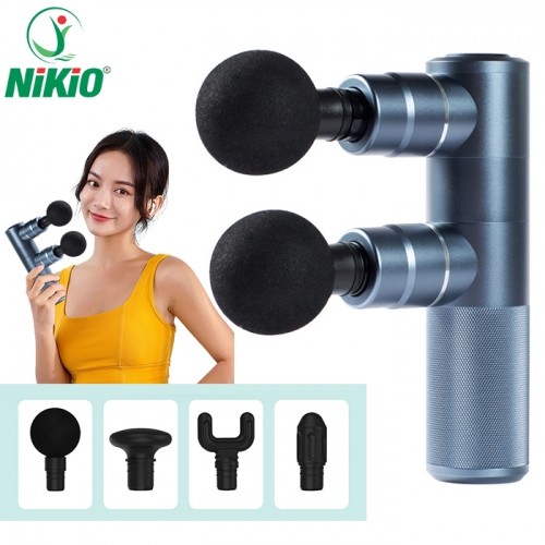 Súng massage cầm tay 2 đầu kép Nikio - Mẫu mới