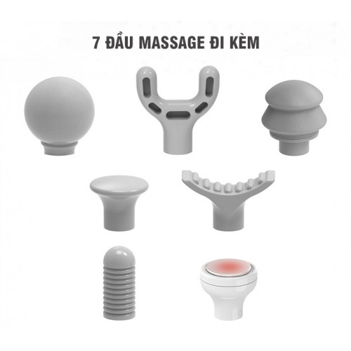 Súng massage với 7 đầu massage thay thế Nikio NK-175