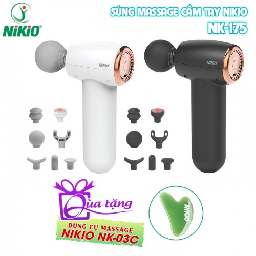 Máy đấm lưng cầm tay mini Nikio NK-175 - Đầu nóng hỗ trợ giảm đau, giãn cơ