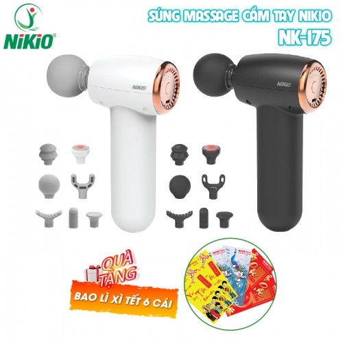 Máy đấm lưng cầm tay mini Nikio NK-175 - Đầu nóng hỗ trợ giảm đau, giãn cơ