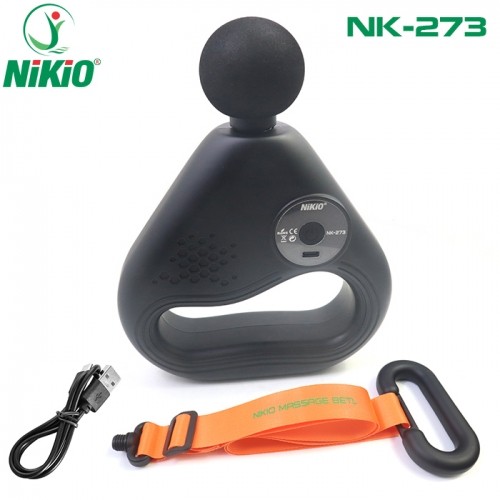 Súng massage toàn thân Nikio NK-273 - Kèm dây đai mát xa giảm đau nhức và giãn cơ cổ vai gáy, lưng, đùi, mông