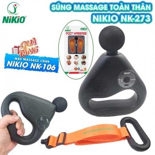 Súng massage toàn thân Nikio NK-273 - Kèm dây đai mát xa