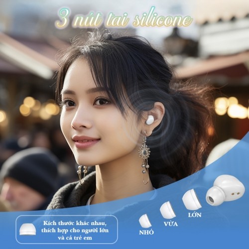 Tai nghe trợ thính không dây 3 bộ nút tai nghe FUNMIC EN-IA010A
