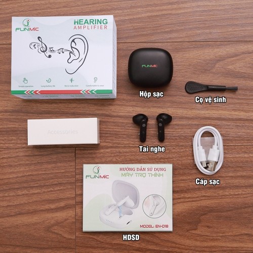 Tai nghe trợ thính không dây bộ phụ kiện FUNMIC EN-D18