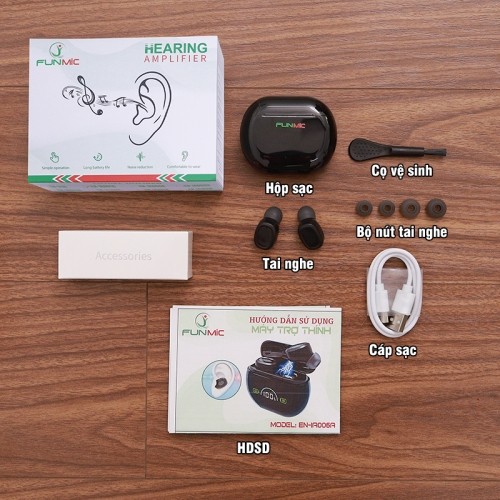 Tai nghe trợ thính không dây bộ phụ kiện FUNMIC EN-IA006A
