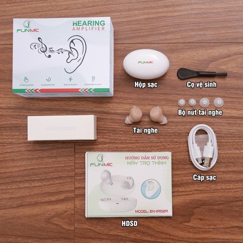 Tai nghe trợ thính không dây bộ phụ kiện FUNMIC EN-IA102A
