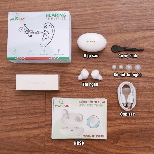 Tai nghe trợ thính không dây bộ phụ kiện FUNMIC EN-IA102A