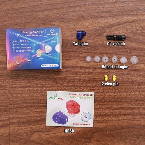 Tai nghe trợ thính không dây bộ phụ kiện FUNMIC EN-IA102C