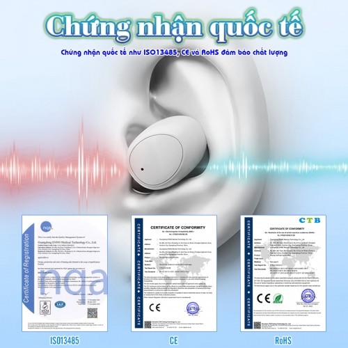 Tai nghe trợ thính không dây chứng nhận quốc tế FUNMIC EN-IA001A