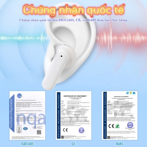 Tai nghe trợ thính không dây chứng nhận quốc tế FUNMIC EN-IA008A