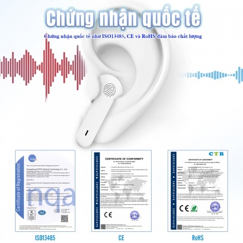 Tai nghe trợ thính không dây chứng nhận quốc tế FUNMIC EN-IA013A