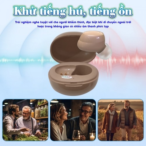 Tai nghe trợ thính không dây khử tiếng hú FUNMIC EN-IA001A