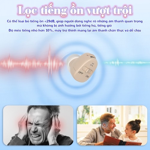Tai nghe trợ thính không dây lọc tiếng ồn FUNMIC EN-IA102C