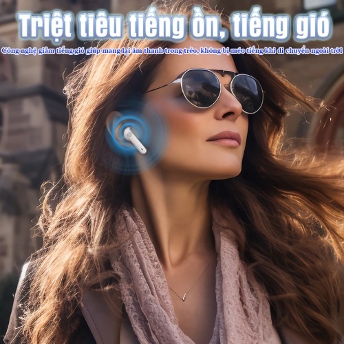 Tai nghe trợ thính không dây triệt tiêu tiếng gió FUNMIC EN-IA013A