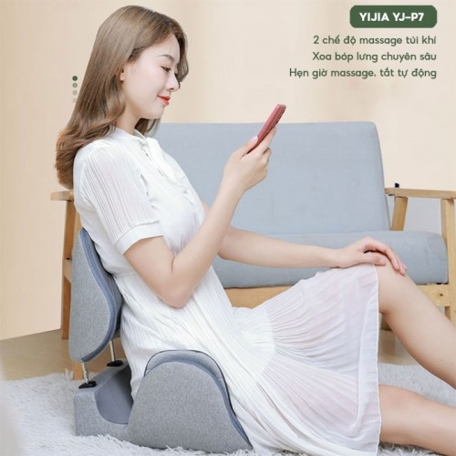 Đệm ghế ngồi massage thư giãn lưng mông hông đùi YIJIA YJ-P7 - Thiết kế công thái học chống gù lưng