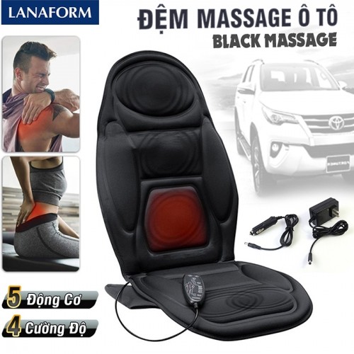 Ghế (Đệm) massage cho ô tô Lanaform LA110304 - 10W