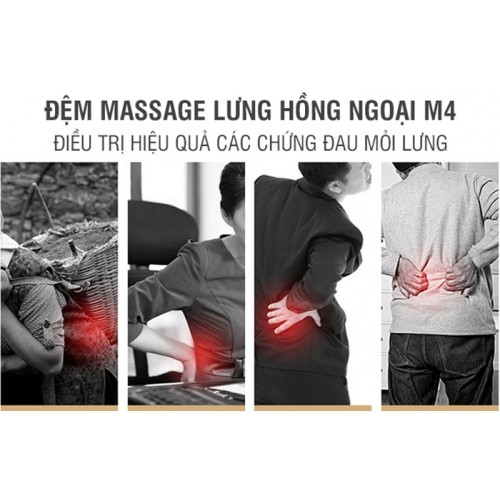 Đệm massage lưng hồng ngoại nhiệt sưởi đa năng M4-04