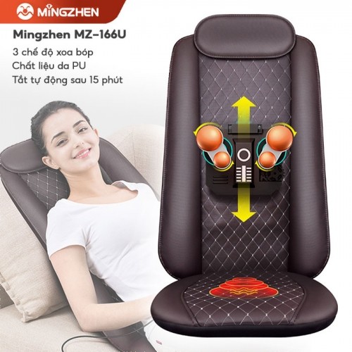 Ghế đệm massage trên ô tô Shiatsu Ming Zhen MZ-166U - 2in1 rung và xoa bóp, hàng cao cấp