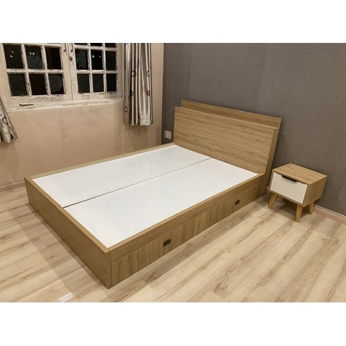 Giường ngủ công nghiệp MDF 1m6 x 2m-002