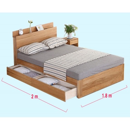 Giường ngủcó kệ đầu giường 1m8 x 2m