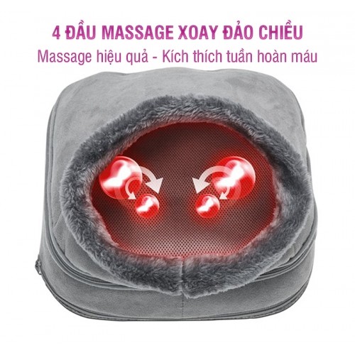 Gối massage đa năng kiêm ủng sưởi ấm Lanaform SHIATSU LA110105-04