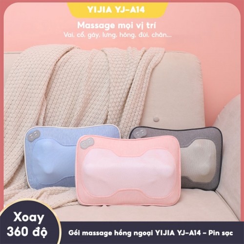 Gối massage hồng ngoại không dây pin sạc YIJIA YJ-A14