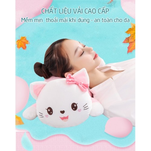 Gối massage hồng ngoại pin sạc hello kitty YJ-68-05