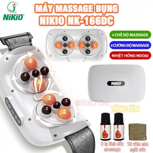 Máy massage bụng Nikio NK-166DC - Xoa Bóp Và Kết Hợp Nhiệt Nóng