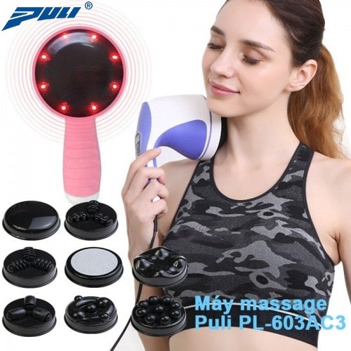 Máy massage cầm tay toàn thân 8 đầu Puli PL-603AC3 - 5 kiểu mát xa