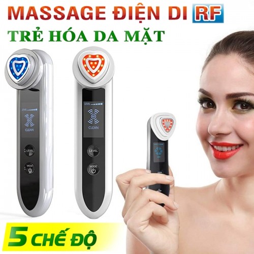 Máy massage điện di vô tuyến RF làm đẹp và trẻ hóa mặt D019 - 5in1