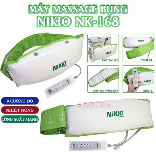 Máy massage giảm mỡ bụng Nikio NK-168 Rung và Nóng