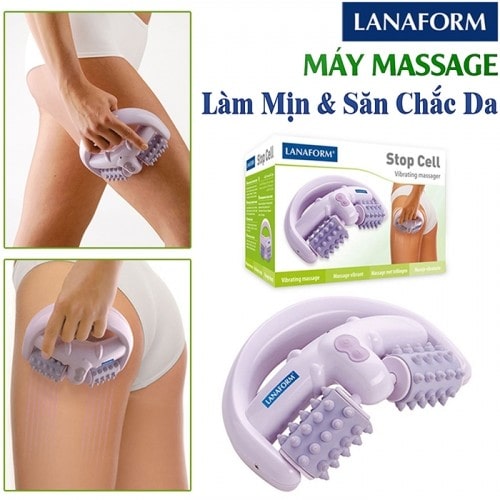 Máy massage cầm tay pin sạc Stop Cell Lanaform LA110202, giãn cơ, giảm béo