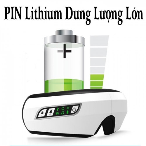 Máy massage mắt thông minh Bluetooth Pin Lithium Dung Lượng Lớn