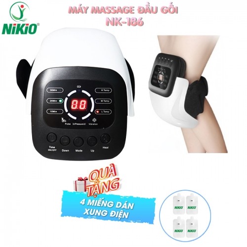 Máy Massage Đầu Gối Nikio NK-186 - Rung Nóng Và Xung Điện Kết Hợp Áp Suất Khí Nén